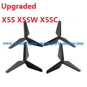 syma x5s x5sw x5sc quadcopter spare parts upgrade Three leaf shape blades (black) - Click Image to Close