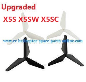 syma x5s x5sw x5sc quadcopter spare parts upgrade Three leaf shape blades (black-white) - Click Image to Close