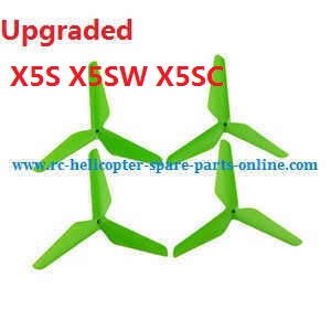 syma x5s x5sw x5sc quadcopter spare parts upgrade Three leaf shape blades (green)