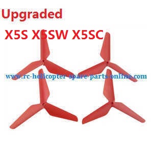 syma x5s x5sw x5sc quadcopter spare parts upgrade Three leaf shape blades (red) - Click Image to Close