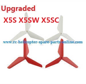 syma x5s x5sw x5sc quadcopter spare parts upgrade Three leaf shape blades (red-white) - Click Image to Close