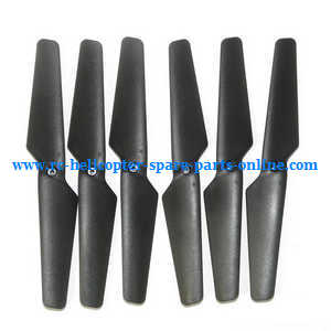 MJX X-series X600 quadcopter spare parts main blades propellers (Black 3*clockwise +3*anti-clockwise) - Click Image to Close