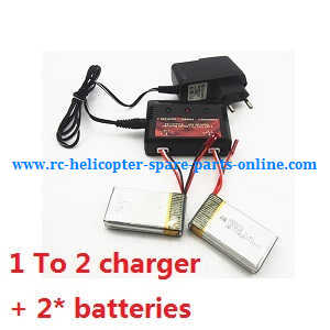 MJX X-series X600 quadcopter spare parts 1 To 2 charger + 2* batteries - Click Image to Close