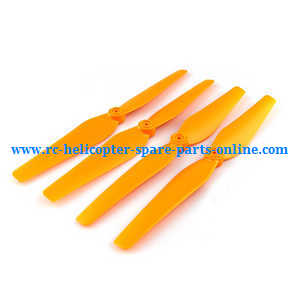 syma x8c x8w x8g x8hc x8hw x8hg quadcopter spare parts main blades propellers (orange) - Click Image to Close