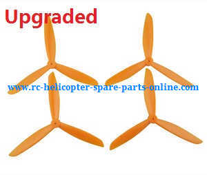 syma x8c x8w x8g x8hc x8hw x8hg quadcopter spare parts upgrade Three leaf shape blades (orange) - Click Image to Close