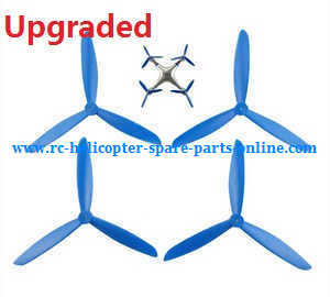 syma x8c x8w x8g x8hc x8hw x8hg quadcopter spare parts upgrade Three leaf shape blades (blue)