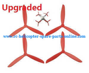 syma x8c x8w x8g x8hc x8hw x8hg quadcopter spare parts upgrade Three leaf shape blades (red) - Click Image to Close