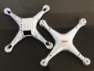 syma x8c x8w x8g x8hc x8hw x8hg quadcopter spare parts upper and lower cover (silver) - Click Image to Close
