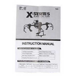 MJX X902 RC quadcopter spare parts English manual book - Click Image to Close