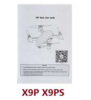 JJRC X9 X9P X9PS heron RC quadcopter drone spare parts English manual book (X9P X9PS)