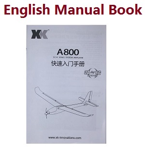 XK A800 RC Airplane Drone spare parts English manual book