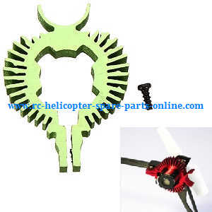 XK K100 RC helicopter spare parts heat sink for the tail motor (Green)