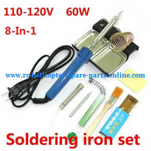 XK K100 RC helicopter spare parts 8-In-1 Voltage 110-120V 60W soldering iron set - Click Image to Close