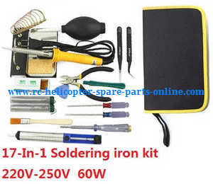 XK K100 RC helicopter spare parts 17-In-1 Voltage 220-250V 60W soldering iron set