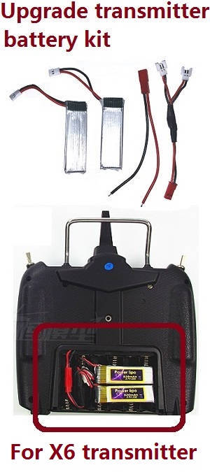 XK K100 RC helicopter spare parts upgrade battery kit for X6 transmitter - Click Image to Close