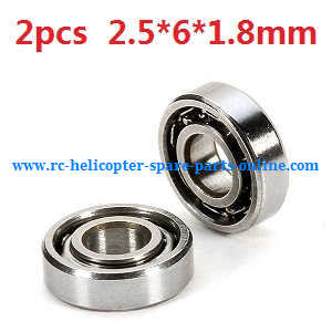 XK K110 K110S Wltoys WL RC helicopter spare parts bearing (2.5*6*1.8mm 2pcs) - Click Image to Close