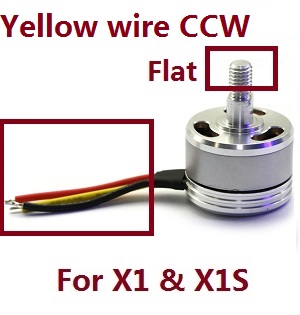 Wltoys XK X1 X1S droneRC Quadcopter spare parts brushless motor Yellow wire (CCW) - Click Image to Close