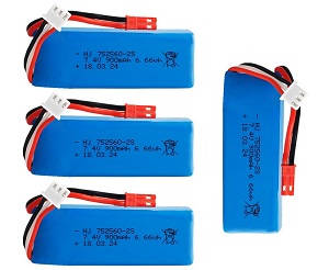 Wltoys XK X420 RC Airplanes Helicopter spare parts 7.4V 900mAh battery 4pcs