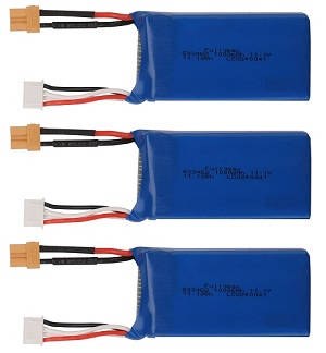 Wltoys XK X450 RC Airplanes Helicopter spare parts 11.1V 1000mAh battery 3pcs - Click Image to Close