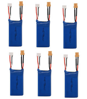 Wltoys XK X450 RC Airplanes Helicopter spare parts 11.1V 1000mAh battery 6pcs - Click Image to Close