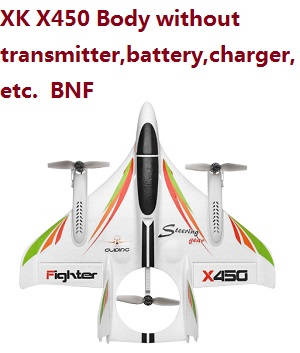 Wltoys XK X450 body without transmitter,battery,charger,etc. BNF - Click Image to Close
