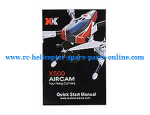 XK X500 X500-A quadcopter spare parts English manual book