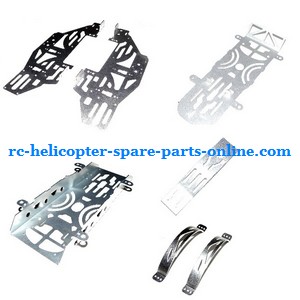 Attop toys Snow leopard YD-611 Black Fox YD-612 RC helicopter spare parts metal frame set (Silver)