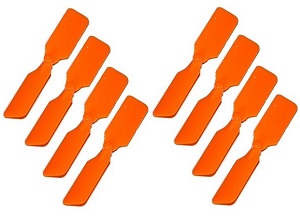 Attop toys Defender YD-912 YD-812 RC helicopter spare parts tail blade 8pcs Orange - Click Image to Close