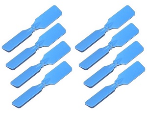 Attop toys YD-811 YD-815 RC helicopter spare parts tail blade 8pcs Blue - Click Image to Close