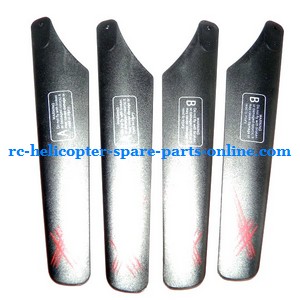 YD-913 YD-915 YD-916 RC helicopter spare parts main blades (2x upper + 2x lower) - Click Image to Close