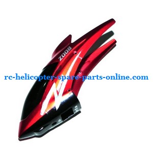 ZHENGRUN Model ZR Z008 RC helicopter spare parts head cover (Red) - Click Image to Close