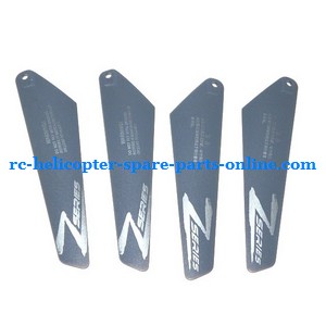 ZHENGRUN Model ZR Z008 RC helicopter spare parts main blades (2x upper + 2x lower) - Click Image to Close