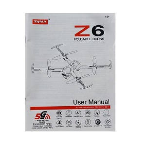 Syma X30 Z6 RC drone spare parts English manual instruction book