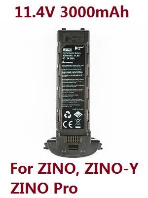 *** Deal *** Hubsan H117S ZINO,ZINO-Y,ZINO Pro,ZINO Pro + Plus RC Drone spare parts battery 11.4V 3000mAh Black (for ZINO, ZINO-Y, ZINO Pro)