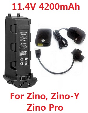 *** Deal *** Hubsan H117S ZINO,ZINO-Y,ZINO Pro,ZINO Pro + Plus RC Drone spare parts battery 11.4V 4200mAh Black with charger set (for ZINO, ZINO-Y, ZINO Pro) - Click Image to Close
