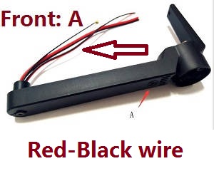 Hubsan H117S ZINO,ZINO-Y,ZINO Pro,ZINO Pro + Plus RC Drone Quadcopter spare parts Black arm with ESC Red-Black wire (Front A) Black - Click Image to Close