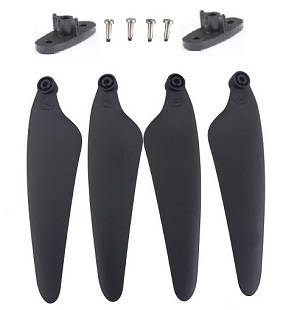 Hubsan H117S ZINO,ZINO-Y,ZINO Pro,ZINO Pro + Plus RC Drone Quadcopter spare parts main blades with screws and connect parts (Black) - Click Image to Close