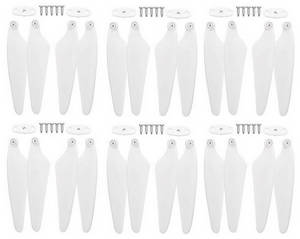 Hubsan ZINO 2+ plus RC drone spare parts main blades with fixed grip and screws 3 sets (White) - Click Image to Close