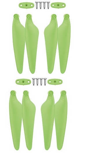 Hubsan ZINO 2+ plus RC drone spare parts main blades with fixed grip and screws 1 set (Green)