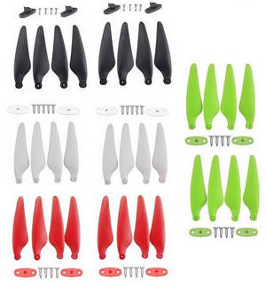 Hubsan ZINO 2 RC Drone spare parts main blades with fixed grip and screws set (4 colors)