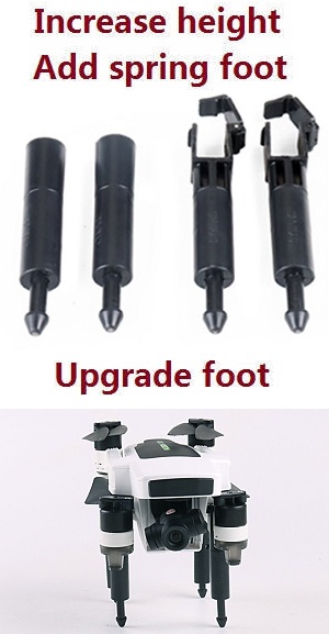 Hubsan ZINO 2+ plus RC drone spare parts upgrade spring foot (Black)
